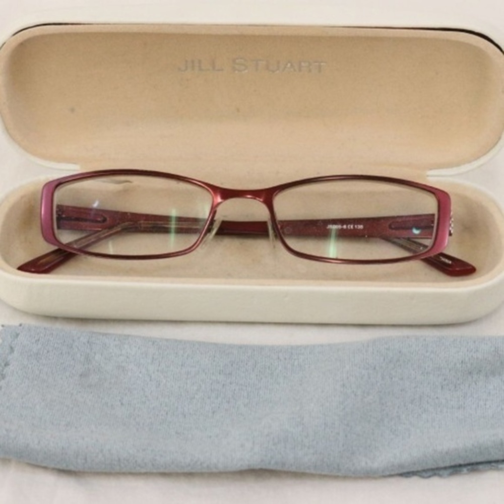 Jill Stuart Rose Gold RX Eyeglasses W/Case
